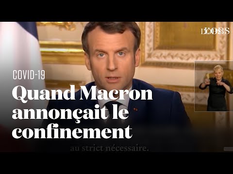 Covid-19 : le jour où Emmanuel Macron a annoncé le confinement, il y a trois ans