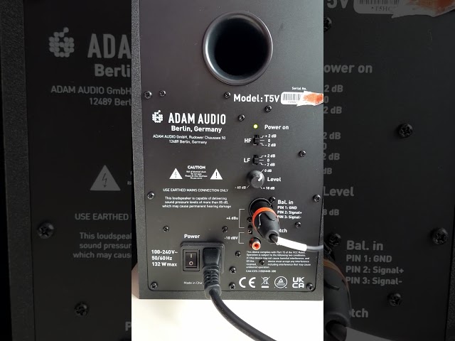Vídeo relacionado con Adam Audio Monitor de estudio ADAM Audio T5V para grabación, mezcla y masterización, sonido de calidad de estudio
