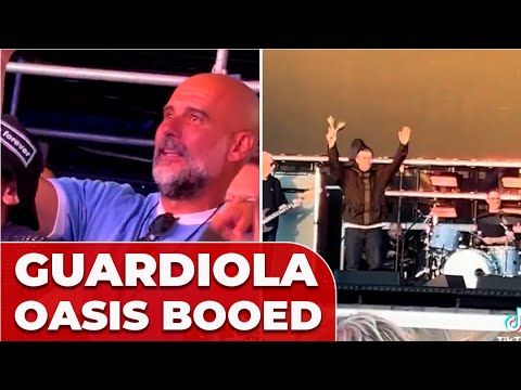 GUARDIOLA BOOED at MANCHESTER CONCERT and OASIS STEPS IN to DEFEND HIM