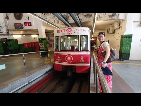 Tünel 🚇Historische Standseilbahn 🚋Istanbul 🌞Türkei