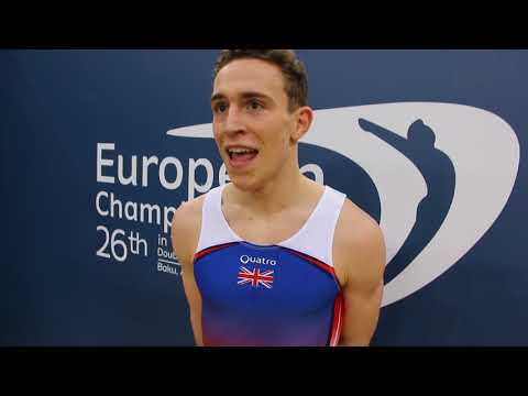 Andrew Stamp (GBR) - 2018 Trampoline Europeans, interview after semi final