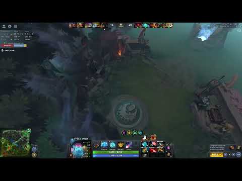 Storm Spirit zips from fountain to fountain for a kill