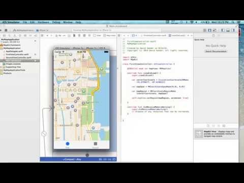 Adding a MapKit Map and Setting the Center