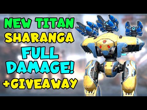 NEW TITAN SHARANGA With All Setups + Giveaway | War Robots Test Server Gameplay #WRwinMagnetar