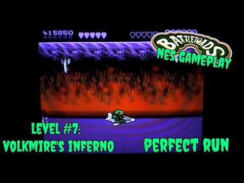 Battletoads NES Gameplay | Level #7: Volkmire's Inferno (Perfect Run)