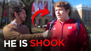 A young man ties his fellow Millennials in knots