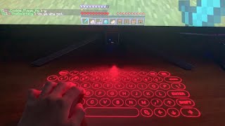 DESTROYING Kids in a Minecraft PE Server with a LASER Keyboard