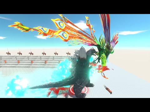 Colored Fantasy Monster Championship spinosaurus vs triceratops – Animal Revolt Battle Simulator