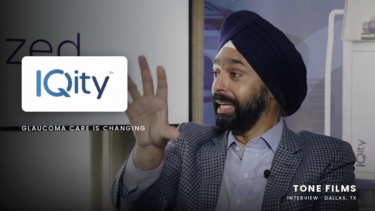 Ophthalmology glaucoma care interview video produced by Tone Films for IQity
