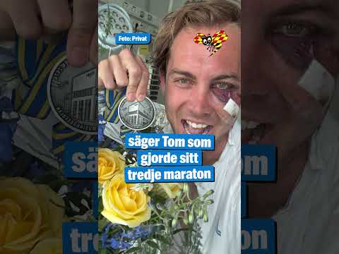 Tom, 27, föll ihop precis före mål på Stockholm Marathon – hade ingen puls
