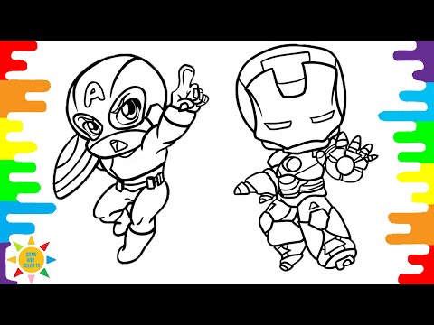 MINI Capitan America VS Iron Man Coloring | Capiatn America | Iron Man | Lensko - Cetus[NCS Release]
