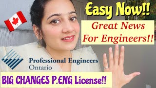 PEO Simplifies Licensing for New Immigrants | Easy To Get Engineering License in Canada Now!!