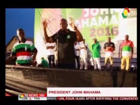 Prez Mahama promises more development if given the mandate - 20/8/2016