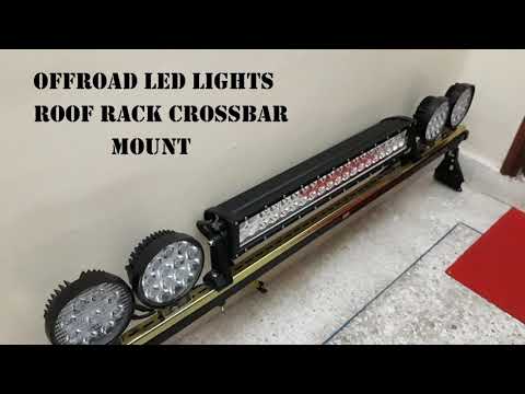 DIY Off road led lights Roof rack Crossbars Mount Test Dacia Logan 2018