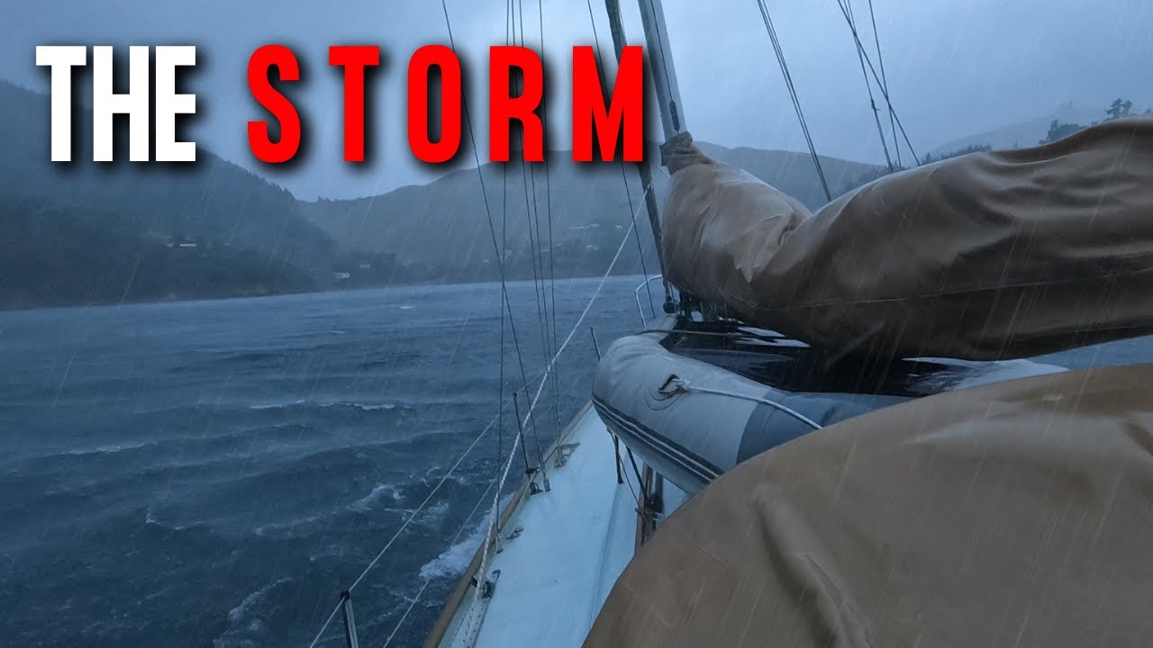 CRAZY 55 KT STORM AT ANCHOR / Sailing Around NZ Pt 16  Ep 160