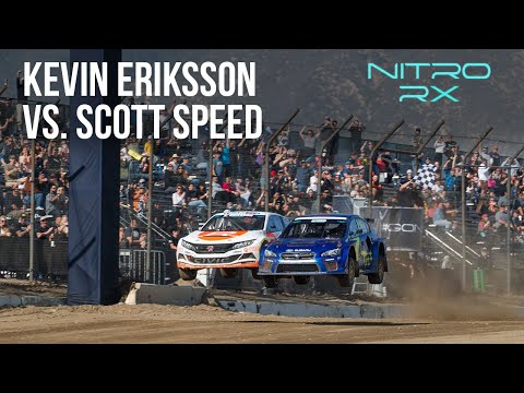 Kevin Eriksson vs. Scott Speed | Nitro Rallycross INSANE Battle Bracket Round 4 Day 1