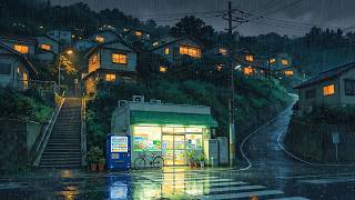 Quiet Village Street 🌙 Chill Music Lofi Rain Hip Hop Beats for Study, Sleep & Relax