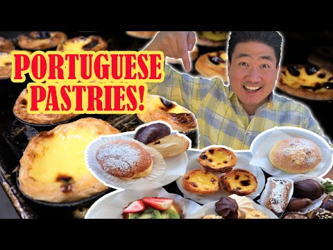 Trying PORTUGUESE PASTRIES for the First Time (Pasteis de Nata, and More!)