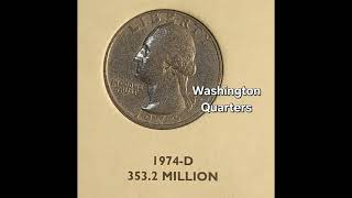 Washington Quarters 1974.1974-D.#washingtonquarters #coin  #collection #Washington #quarters #1974