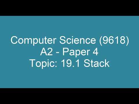 Stack Data Structure Explained | A Level Computer Science 9618 | Paper 4 Practical