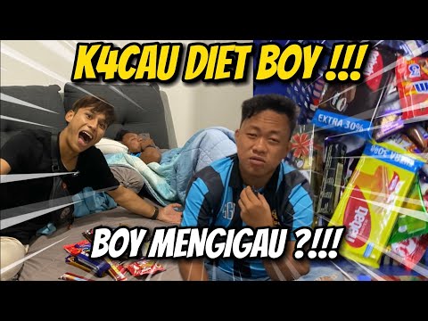 KAC4U DIET BOY !!! HANCURKAN DIET !!! BORONG SEMUA COKLAT ?!!!