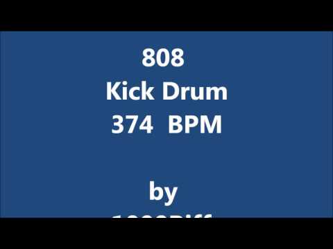 808 Kick Bass Drum 374 BPM - Beats Per Minute