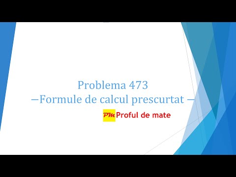 Problema 473: Formule de calcul prescurtat #profuldemate2020 #Bacalaureat #Evaluare #Națională #mate