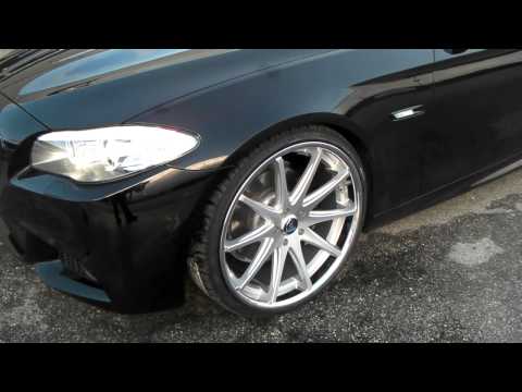 DUBSandTIRES.com 2013 BMW 535I 5 Series M Review 22 Inch Rohana RC-10 Silver Concaved Stance Vossen