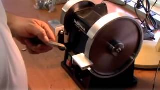 preview picture of video 'Sharpening a Lathe Bit with a Tradesman DC Bench Grinder'