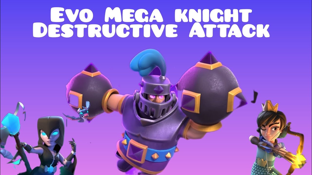 Evo Mega Knight Attack Full Match | Clash Royale #clashroyale #supercell #epicbattle #megaknight