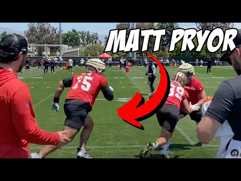👀First Look At 49ers OL Matt Pryor doing Offensive Line Drills