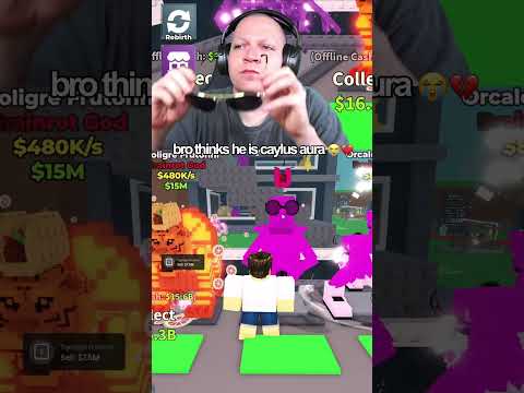 bro has NO caylus aura 😭 #steak #roblox #stealabrainrot