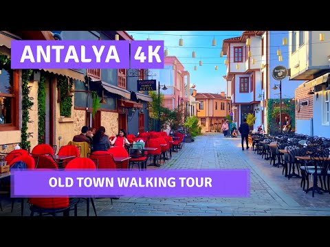 ANTALYA 2022 5 January Old Town Walking Tour|4k UHD 60fps