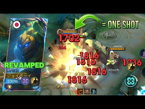 21 KILLS Revamped GROCK is SO BROKEN 💥 One Shot Build | Mobile Legends