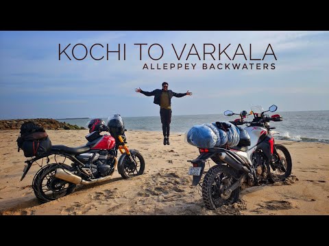 Maa bikes beach lo stuck ayyayi | Kochi to Varkala | Day 6 | Alleppey boat stay | South India Ride