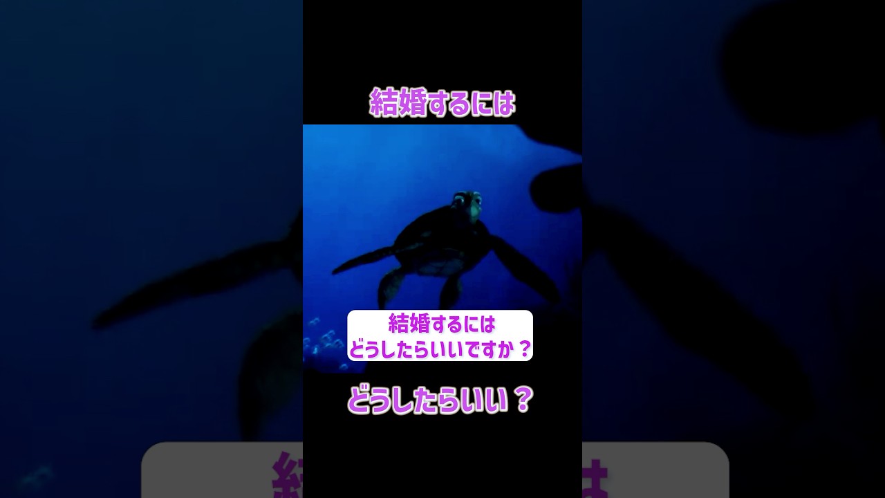 結婚するにはどうしたらいいですか？#クラッシュ #ディズニー #タートルトーク