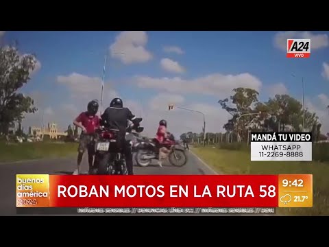 🚨 Video: así roban una moto de alta gama en la Ruta 58, San Vicente