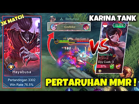 Tips lawan Karina Tank ! Epic Comeback ?!? Solo Rank Mempertaruhkan MMR Top Global Hayabusa !
