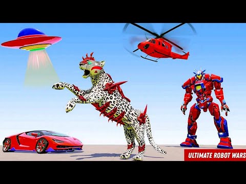 Snow Leopard Robot Car Transform: Wars Robot Games 2021 - Android Gameplay