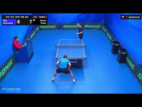 09:55 Filip Szymanski 3 : 2  Michal Galas  11.10.2023 | TT Euro.Cup Poland Elite