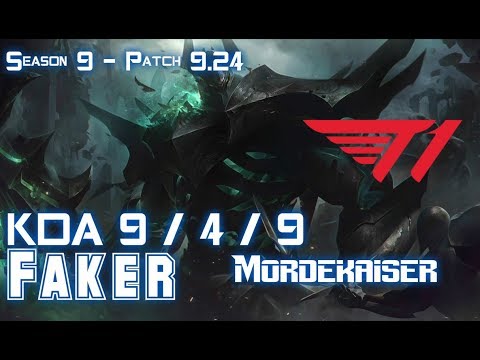 T1 Faker MORDEKAISER vs NUNU Mid - Patch 9.24 KR Ranked