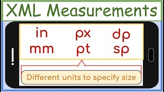 XML Measurement Units (px, pt, sp, dp, in, mm)