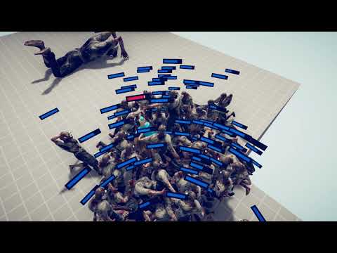 God amazin Delivery Guy vs 100x Zombie + Giant Zombie - Totally Accurate Battle Simulator TABS