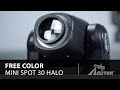 миниатюра 1 Видео о товаре Светодиодный прожектор Free Color MINI SPOT 60 HALO