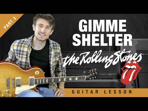 Gimme Shelter The Rolling Stones Guitar Tutorial + Lesson (Part 3 - Solo & Full Cover)