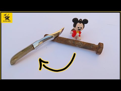 Making a small knife from a rusty screw🔩⚒️