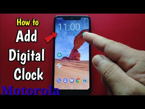 How to Add Digital Clock on Motorola One (XT1941-4)