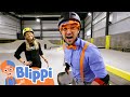 Blippi Meekah Learn To Skateboard At The Skate Park Kids Videos Party Playtime