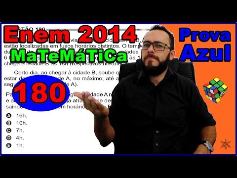 Enem 2014 - Questão 180 - Prova azul de Matemática (Fuso Horário)