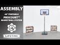 Lifetime 44 Portable Procourt Basketball System Lifetime Assembly Video
